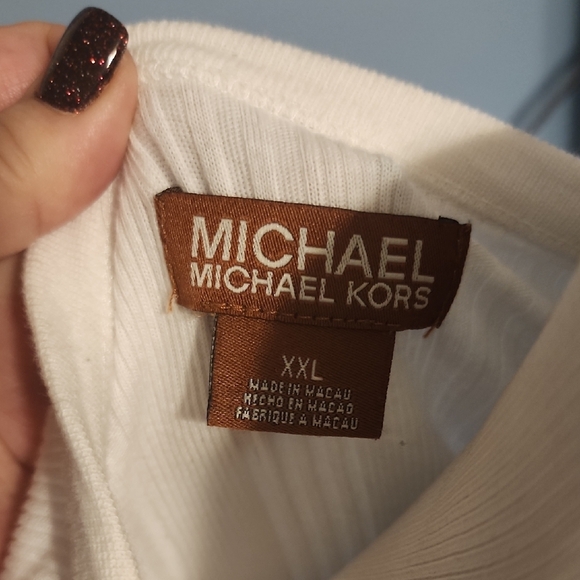 Michael Kors Cream Ribbed Sweater - Picture 2 of 3